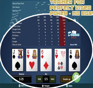 Video poker practice software